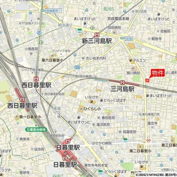 Brillia三河島Station Frontの地図