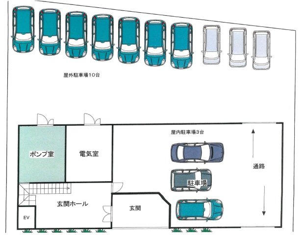 静岡市清水区　一棟ビルの区画図