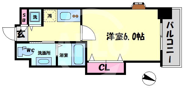 ラ・フォルム梅田northの間取り|ラ・フォルム梅田ノース　開放感のある間取り