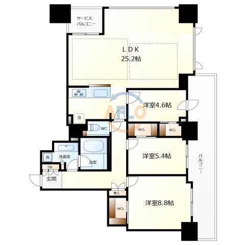 プラウドタワー梅田豊崎　豊崎小学校区の間取り|プラウドタワー梅田豊崎　間取り