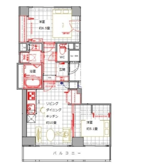 アルテール両国の間取り|間取りです。