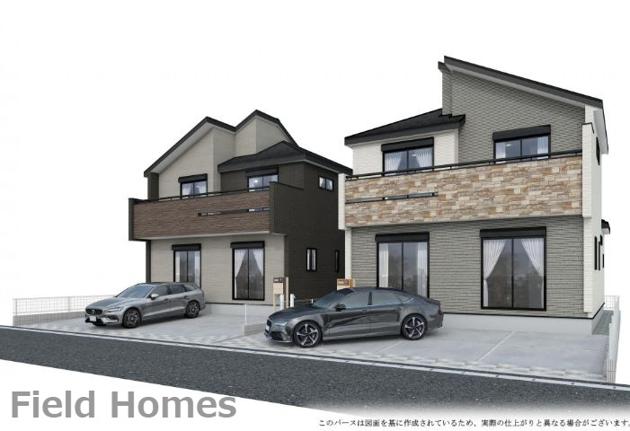 平塚市達上ケ丘新築戸建て　1号棟の外観|外観施工例