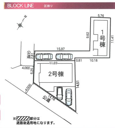 大和市西鶴間2丁目新築戸建て　24-1期1号棟の区画図|配置図「大和市西鶴間2丁目新築戸建て」