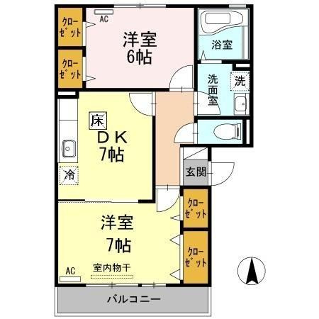リビングタウン中野美保南　Ｂ棟の間取り
