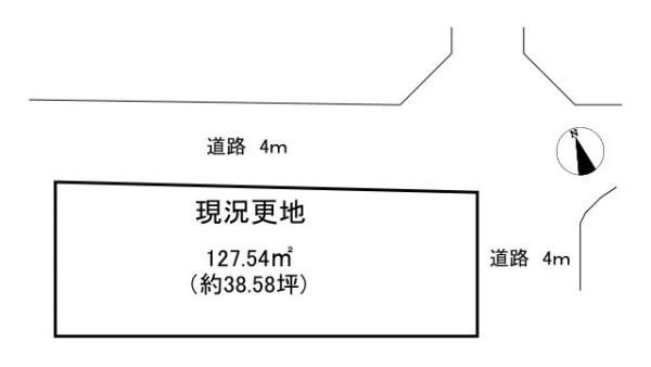 大和郡山市小泉町の売地の土地図