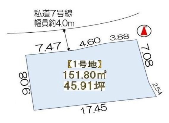 天理市櫟本町の売地の土地図