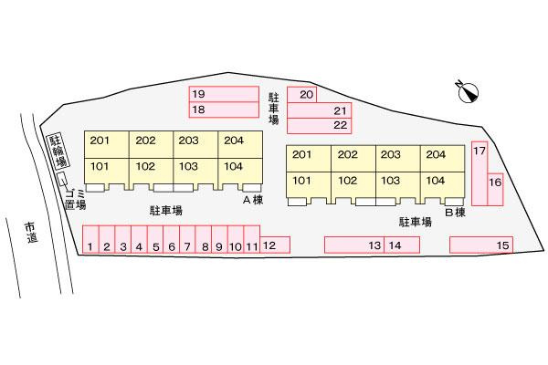 グラース ノウⅠの区画図