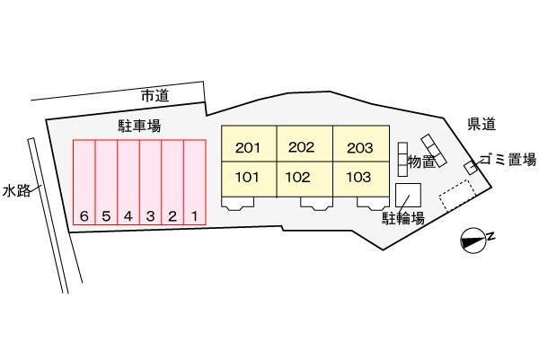 ビレッジケイツⅡの区画図