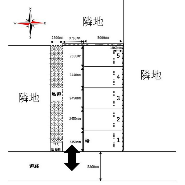 岐阜市本荘中ノ町７丁目の駐車場の間取り