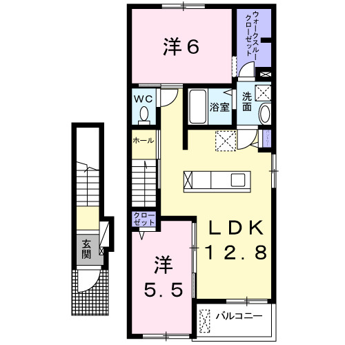 フローラルコートＡの間取り