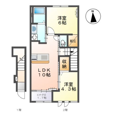 【居間・リビング】 | ディアコート冨士山Ａ | リビング