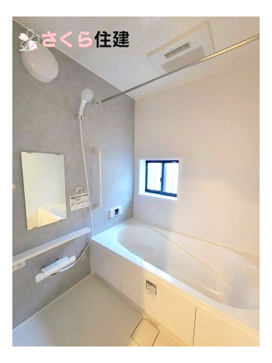 ハートフルタウン上戸祭町2期　Ｂ号棟の浴室|お子様と一緒にはいっても、充分な広さがあり楽しいお風呂時間を過ごせます♪