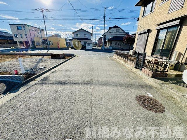 前橋市六供町１丁目　限定1棟　ブルーミングガーデン　新築建売の前面道路含む現地写真|前面道路含む現地写真です