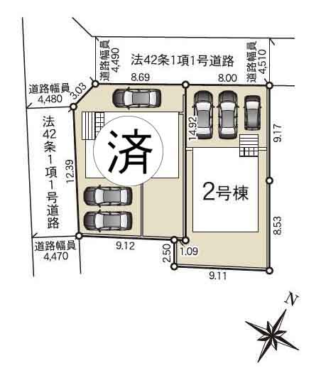 【区画図】 | 新築一戸建て「南足柄市岩原第22」
