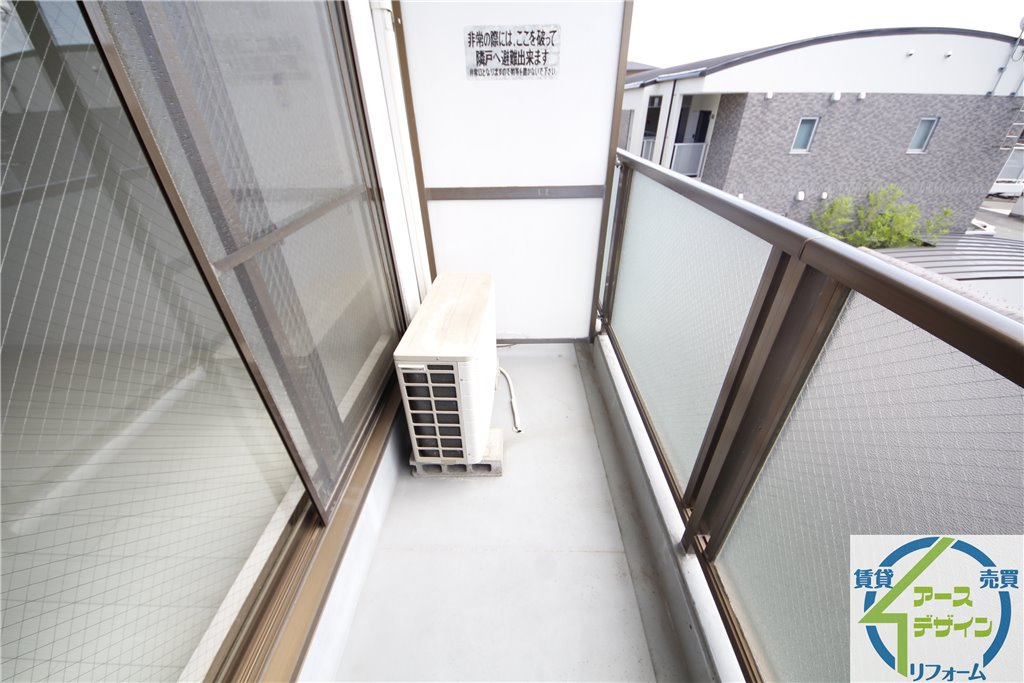 プレジール有瀬のバルコニー