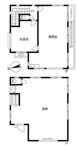 千葉市花見川区三角町の事務所の間取り