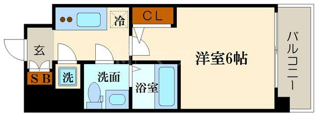 エスリード弁天町ベイコートの間取り