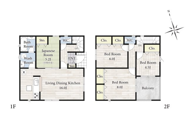 【間取り】 | 陽の光をたっぷりと浴びながら気持ち良く生活が出来ます。夢のマイホーム、夢ではなく実現出来ます！見学・ご相談等、お気軽にご連絡下さい。