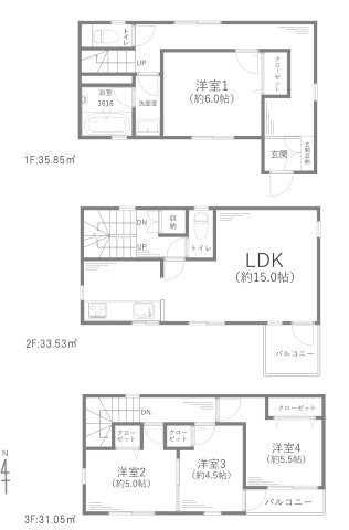 【間取り】 | 茅ヶ崎市松林一丁目戸建