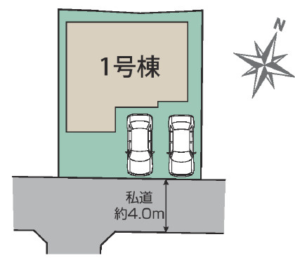 ブルーミングガーデン／東区榎町３期／１号棟の区画図