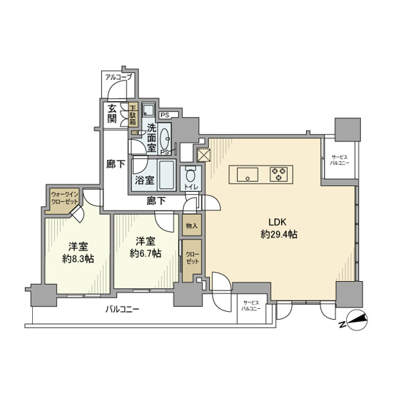 【間取り】 | プラウドタワー梅田豊崎