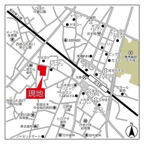 ＵＵＲコート志木の地図