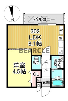 【間取り】 | Casa　Wood　丹波橋