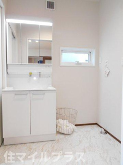 【独立洗面台】 | 本宮市高木新築一戸建て4棟 | 独立洗面台、朝の身支度には欠かせません