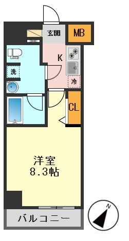 ARCOBALENO KANAMACHIⅡの間取り