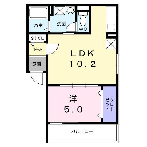マーベラスコートⅥ番館の間取り
