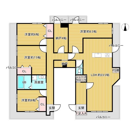 【間取り】 | アーサヒルズD棟