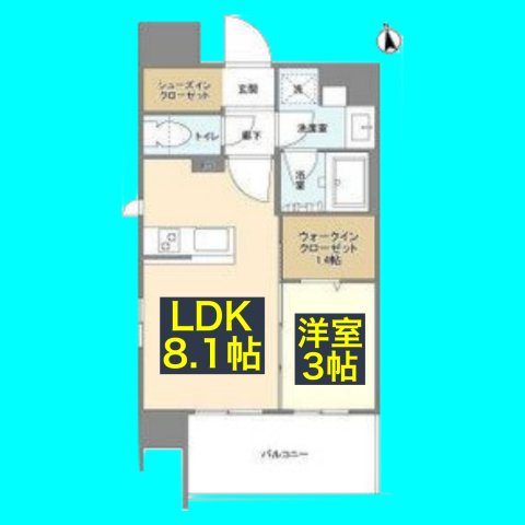 デュオフラッツ栄の間取り