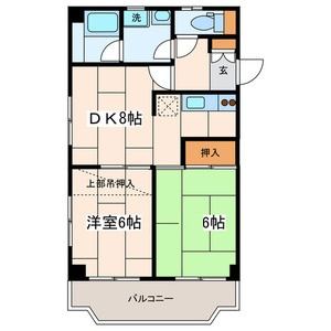 アクロス８の間取り|間取りです。