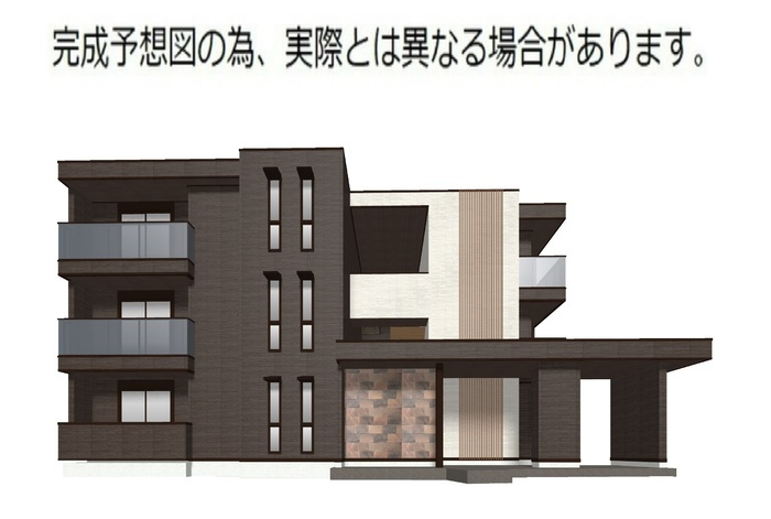 メゾン　ド　ソルテB棟の外観パース