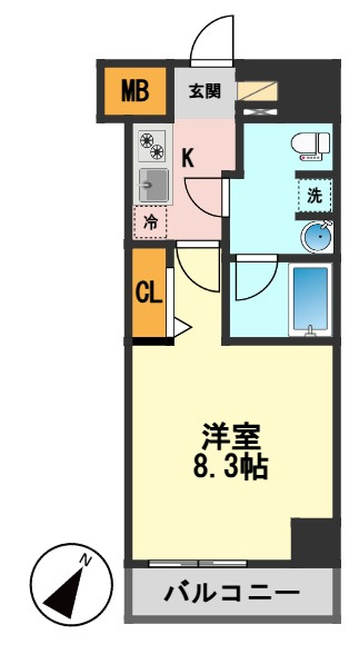 ARCOBALENO KANAMACHIⅡの間取り