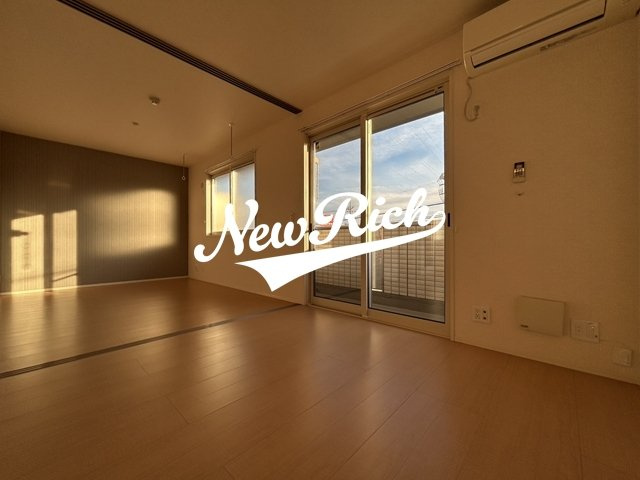 前橋市総社町高井のアパートのバルコニー