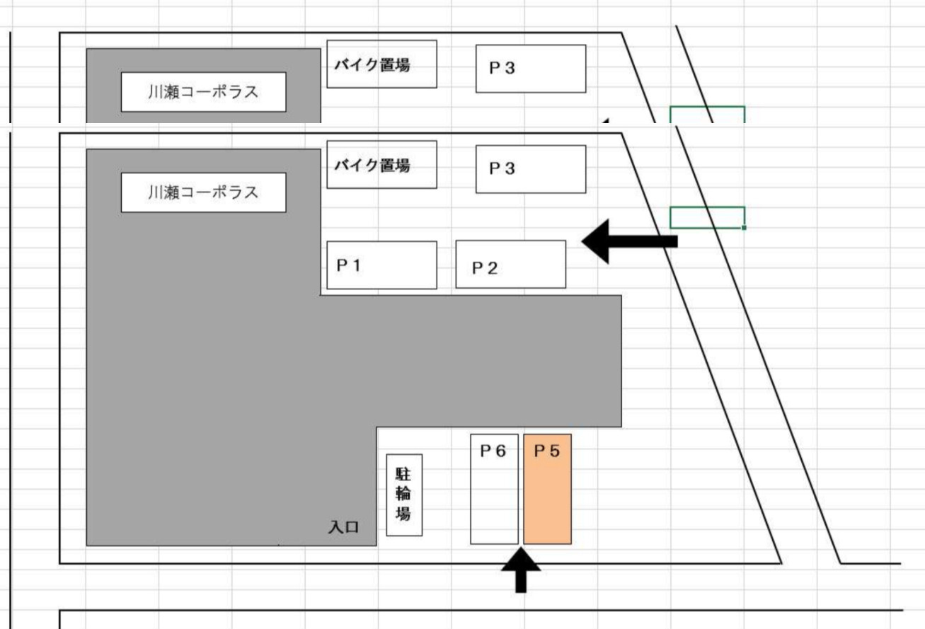 川瀬コーポラスの区画図