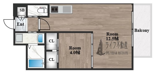 プレジオ八戸ノ里の間取り