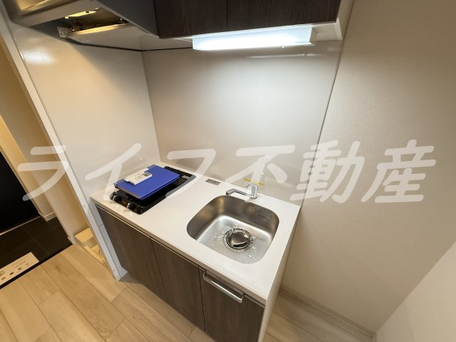 ララプレイス玉造パルクのキッチン|コンパクトなキッチンで掃除もラクラク