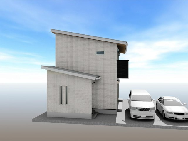 福井東町（北）　売土地　（建築条件付）の外観パース|建物西側です