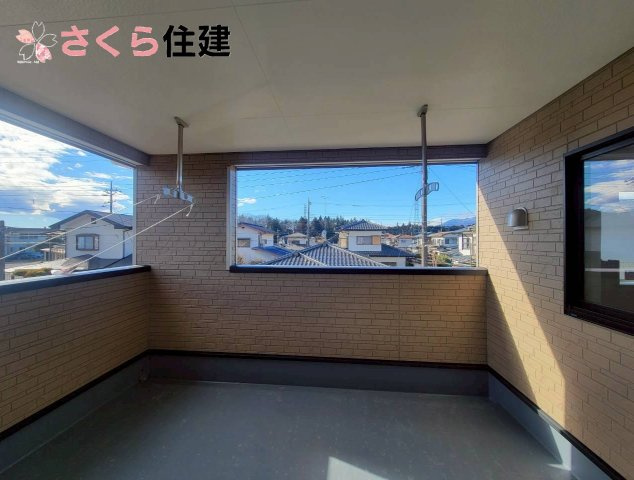 グレイドルガーデン大田原市薄葉第3　のバルコニー|インナーバルコニー付きで突然の雨でもお洗濯の心配はありません◎
