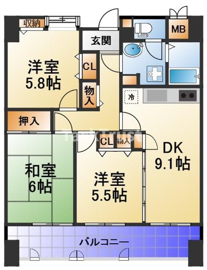【間取り】 | ジュオン城東