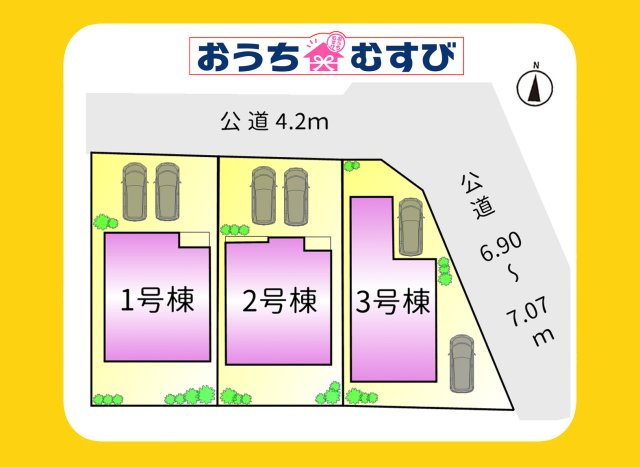 尾張旭市新居町(全3棟)の区画図