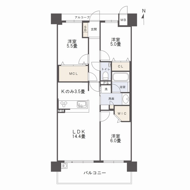 アルファステイツ門田屋敷の間取り