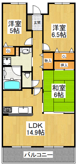 【間取り】 | ルナコート富田林