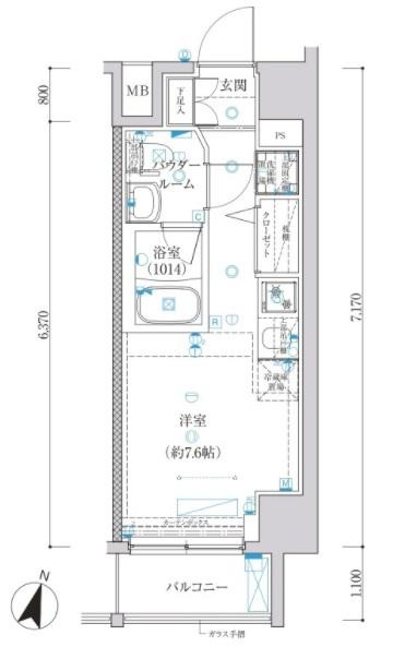 クラリッサ川崎ルーナの間取り