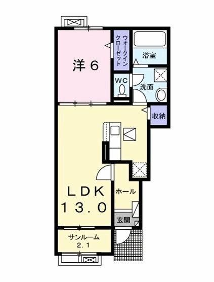 Grace　mobaraＡの間取り