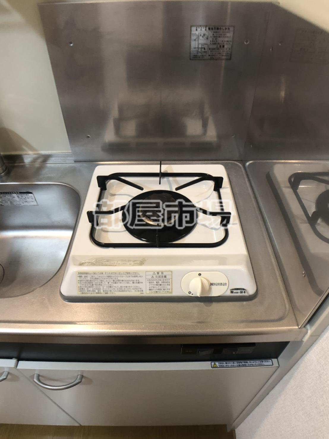 ヴィラークパレスのキッチン|1口ガスコンロ