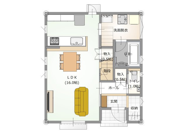 瀬戸南町一丁目（西）　売土地の参考プラン|参考プラン間取図です