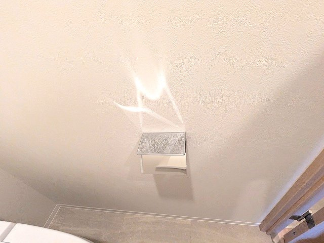 LEFOND PROGRES上野御徒町の設備|洗面室と独立したトイレのペーパーホルダーにスマポストレージ付きです